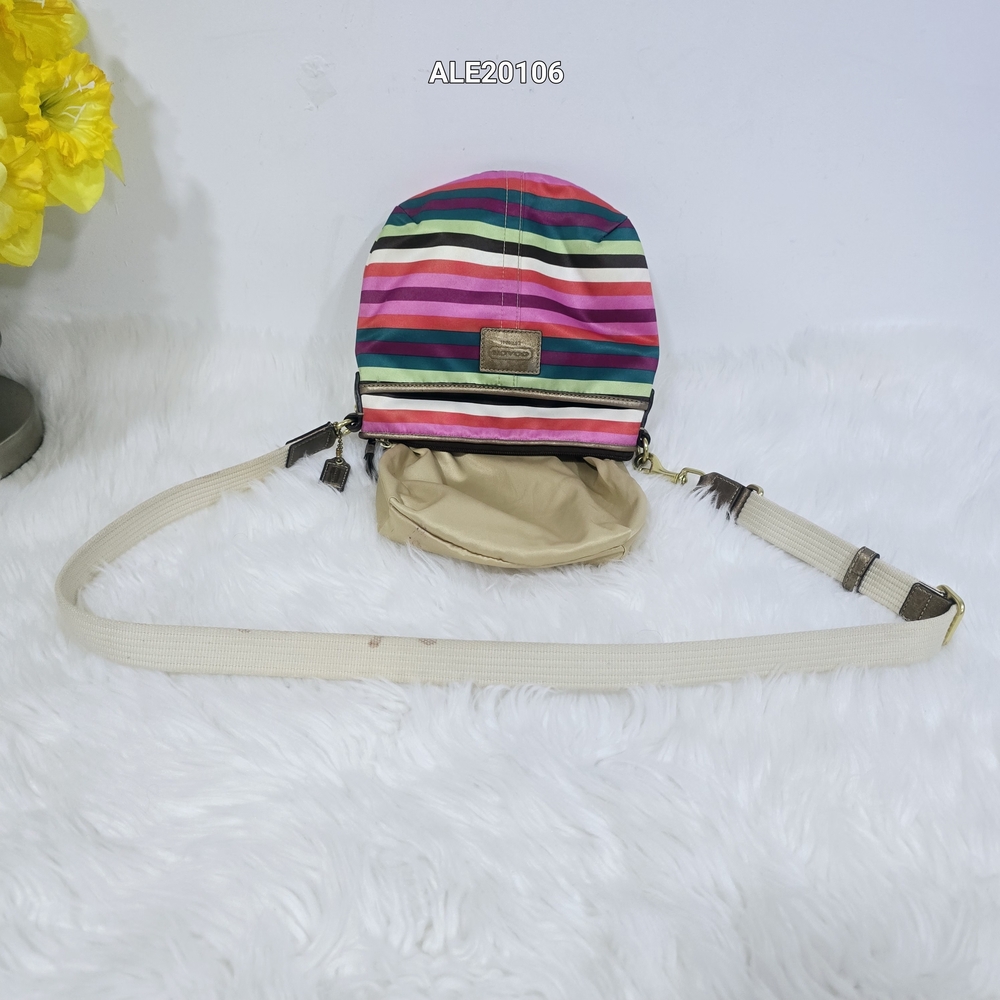 Coach Striped Milticolor Crossbody Bag 65th Anniversary Edition - Picture 8 of 17